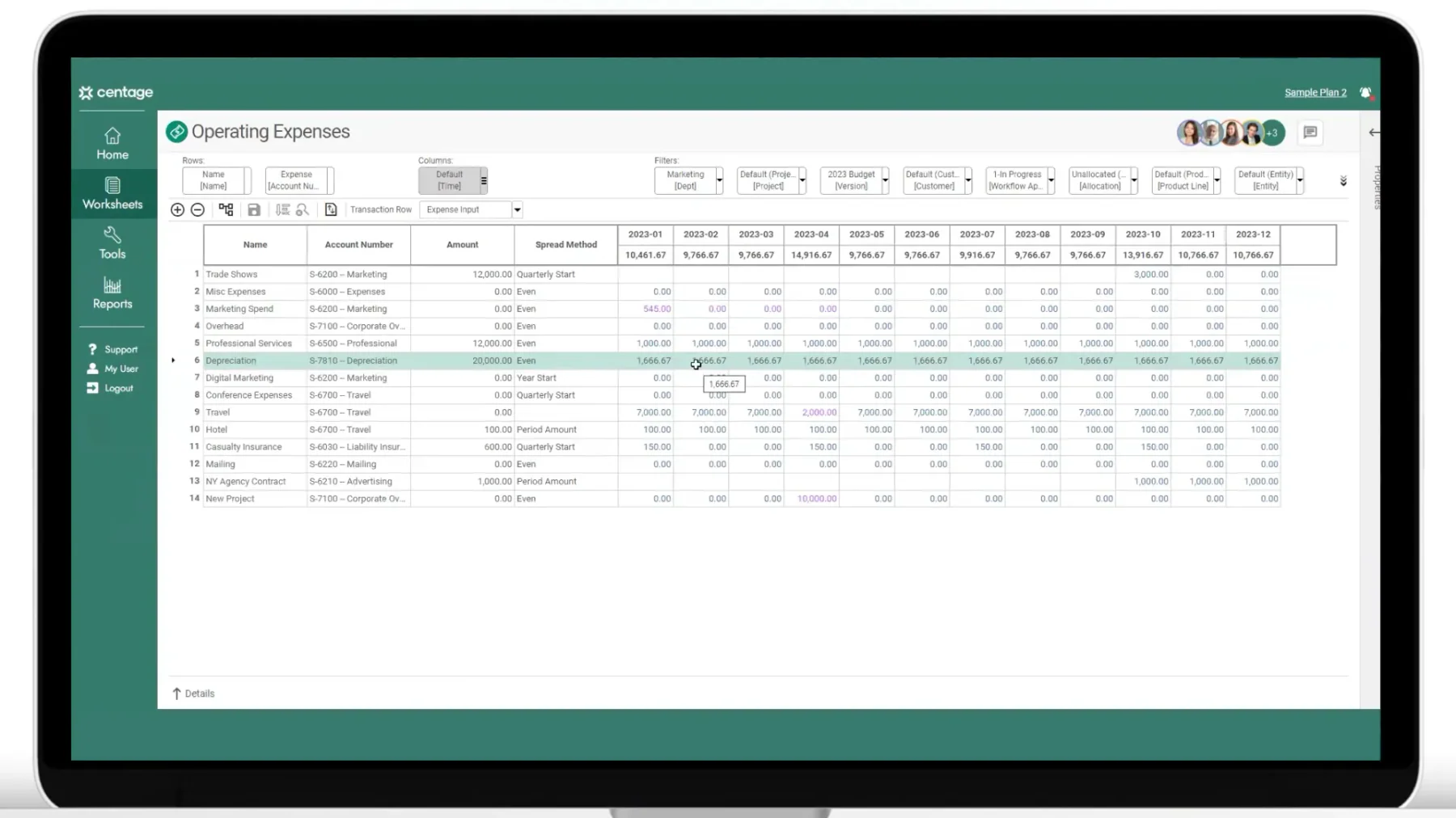 Software Anggaran centage