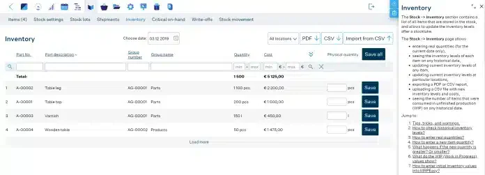 MRPeasy cloud inventory solution for manufacturers