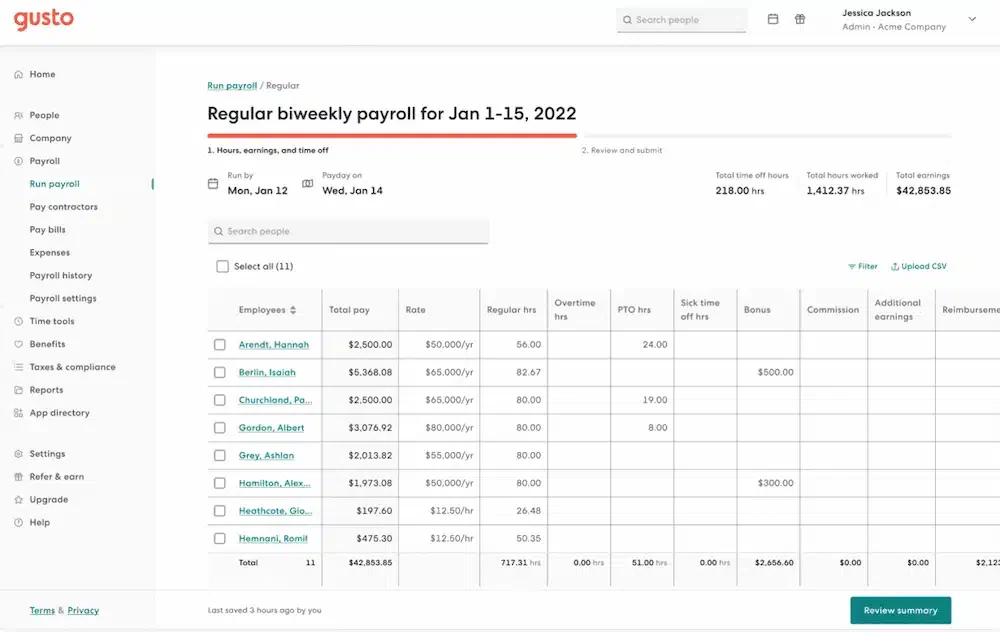 gusto payroll system