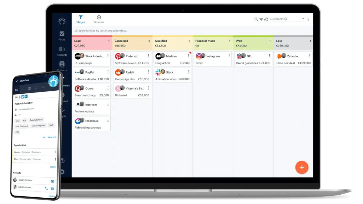 Salesflare sales order management software