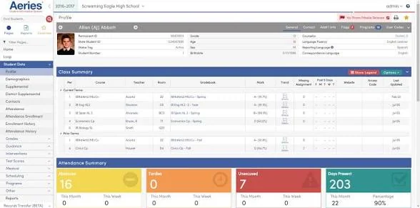 Aeries SIS School Management Software