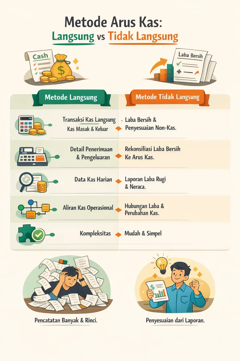 perbedaan arus kas langsung dan tidak langsung