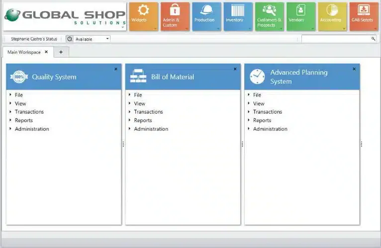 master production scheduling software global shop