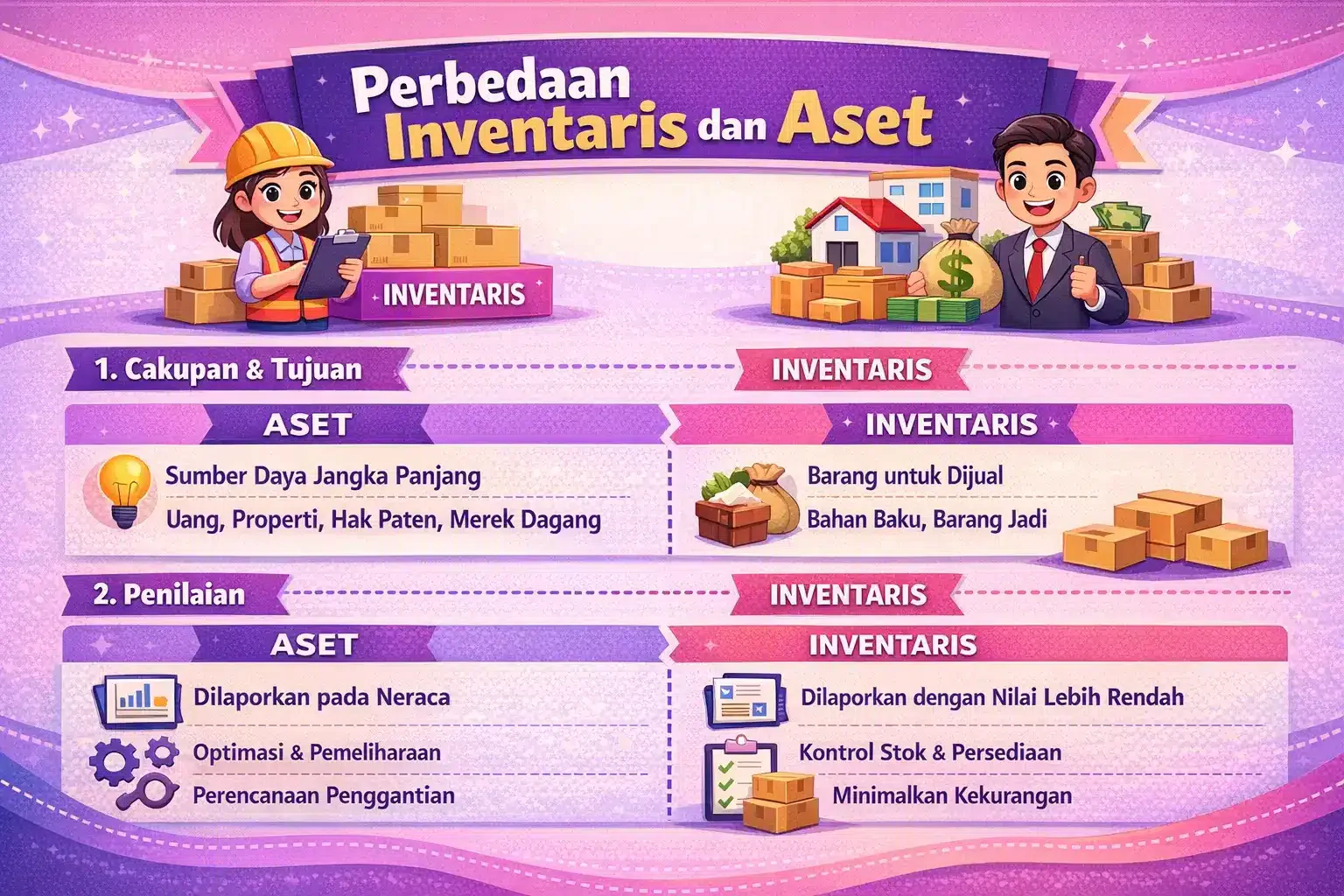 Perbedaan Utama Inventaris dan Aset dalam Mengelola Barang Bisnis Anda illustration