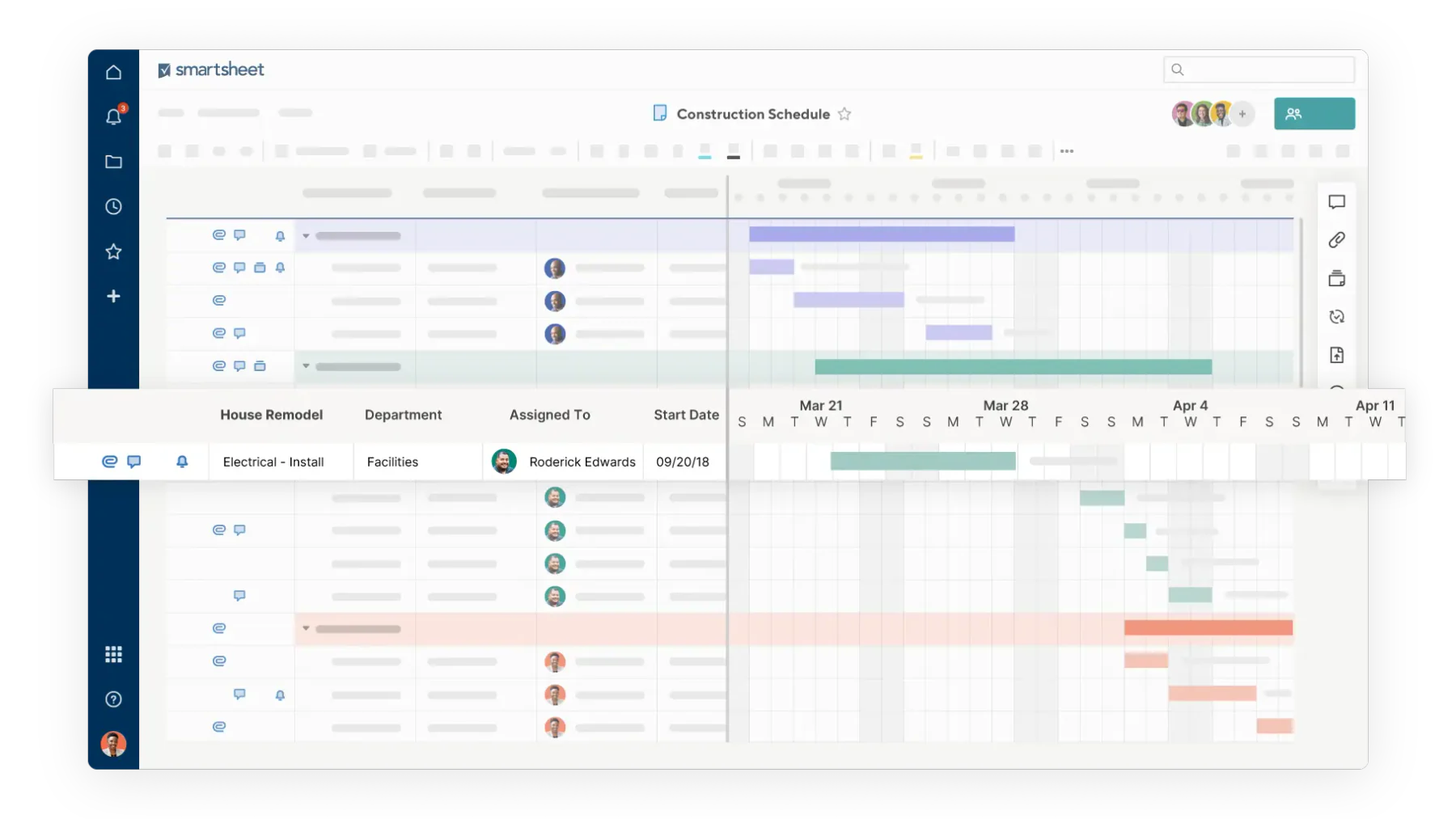construction erp smartsheet