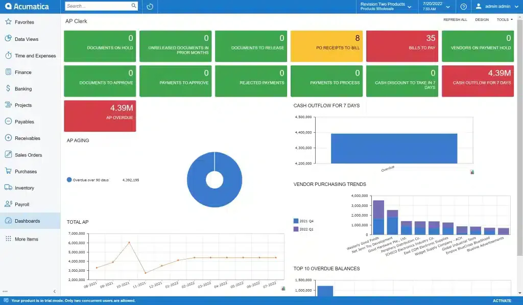acumatica logistics scheduling software