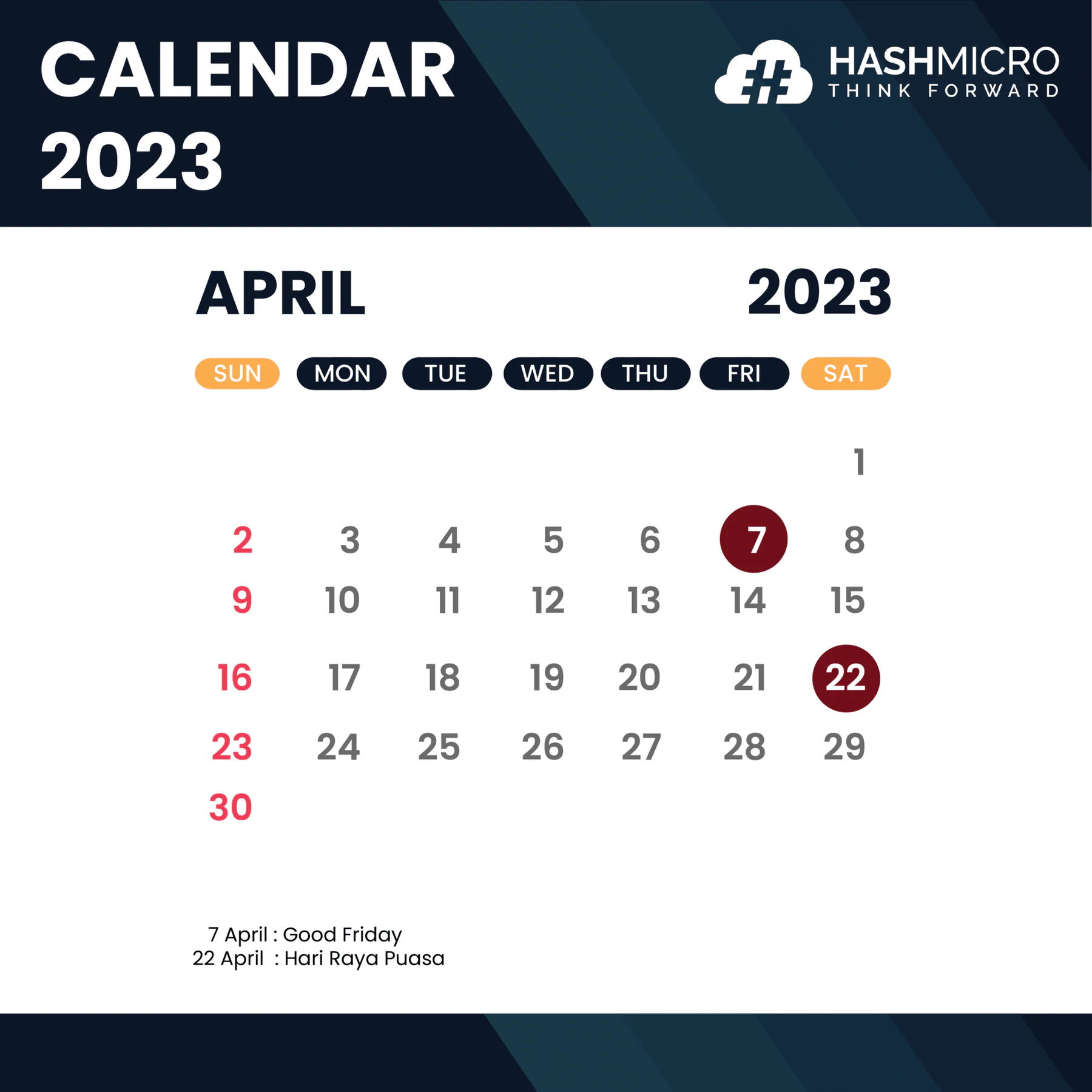 Singapore Public Holiday April