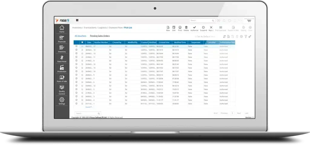 focus wms software