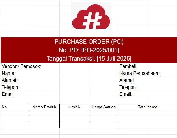 Contoh Surat Purchase Order 2