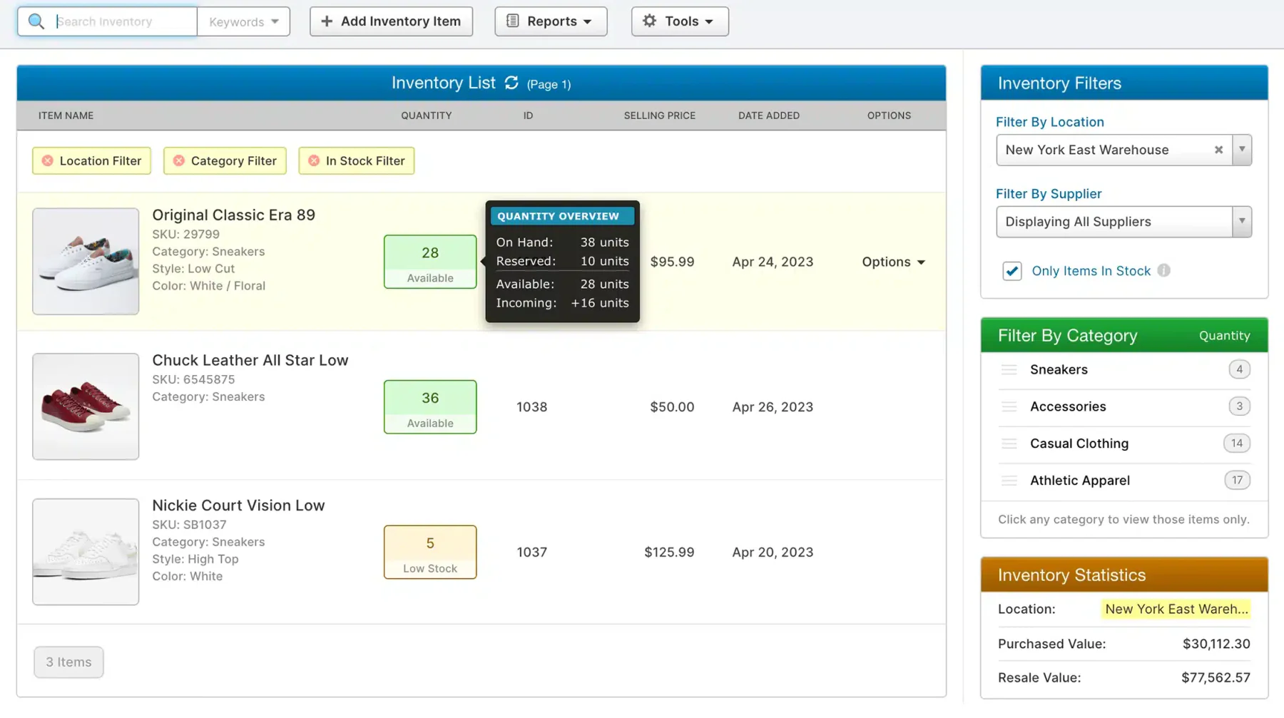 salesbinder warehouse software