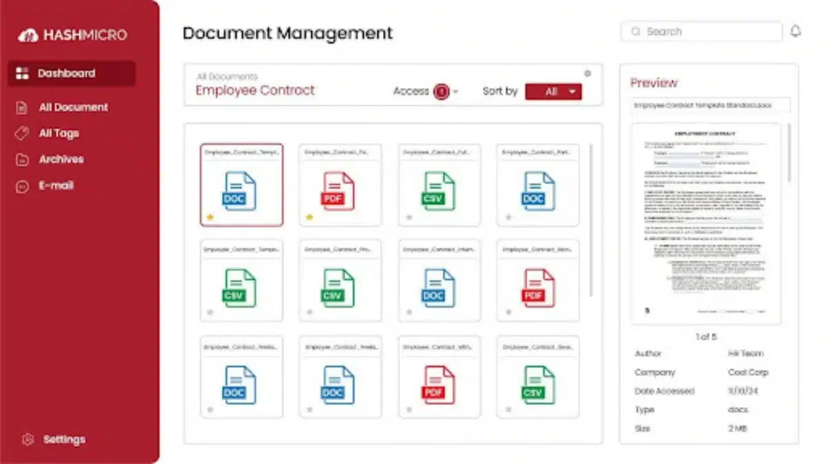 HashMicro Document Management Software