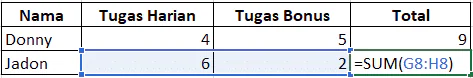 Excel Formula: Sum