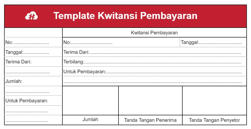 Template Kwitansi Pembayaran
