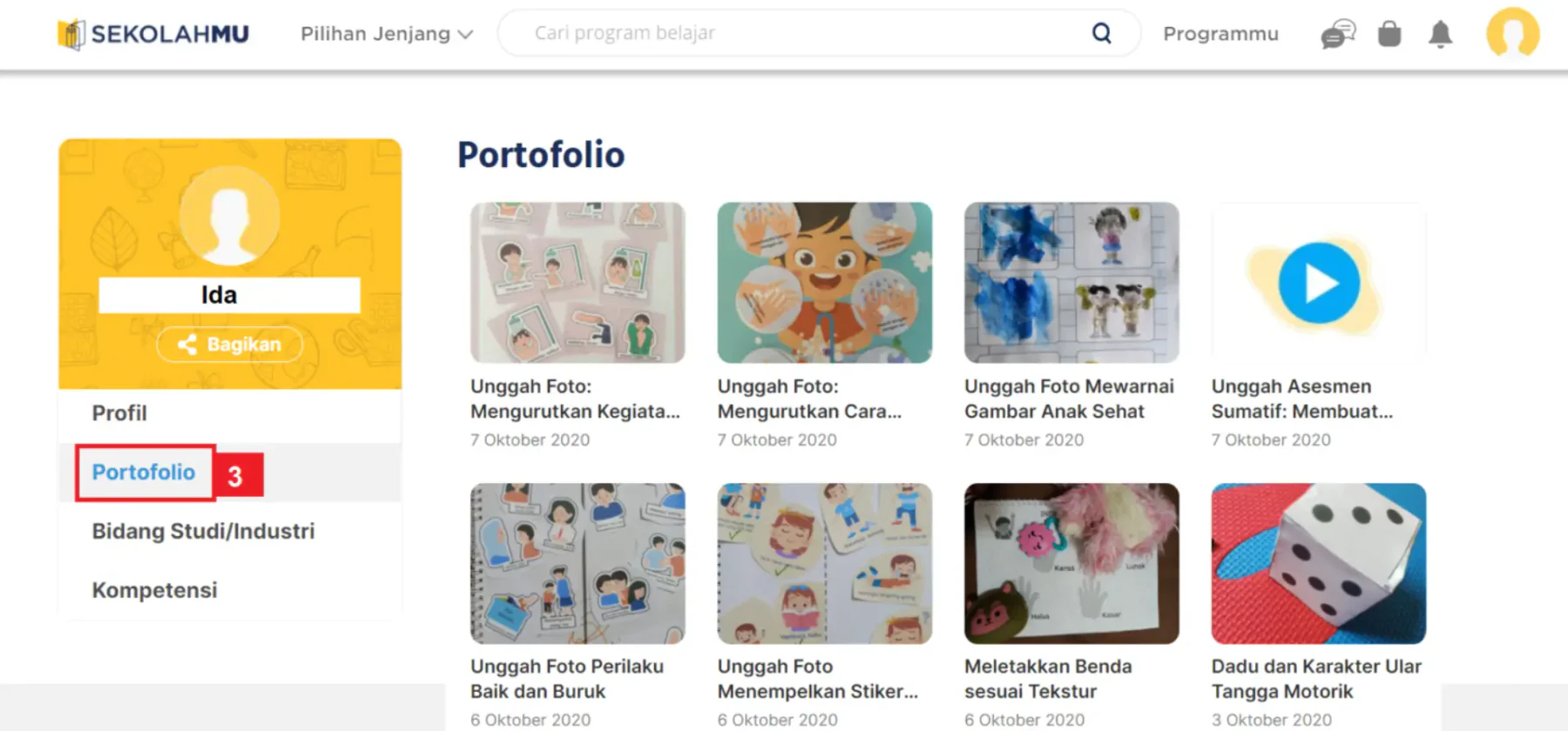 sekolah.mu dashboard