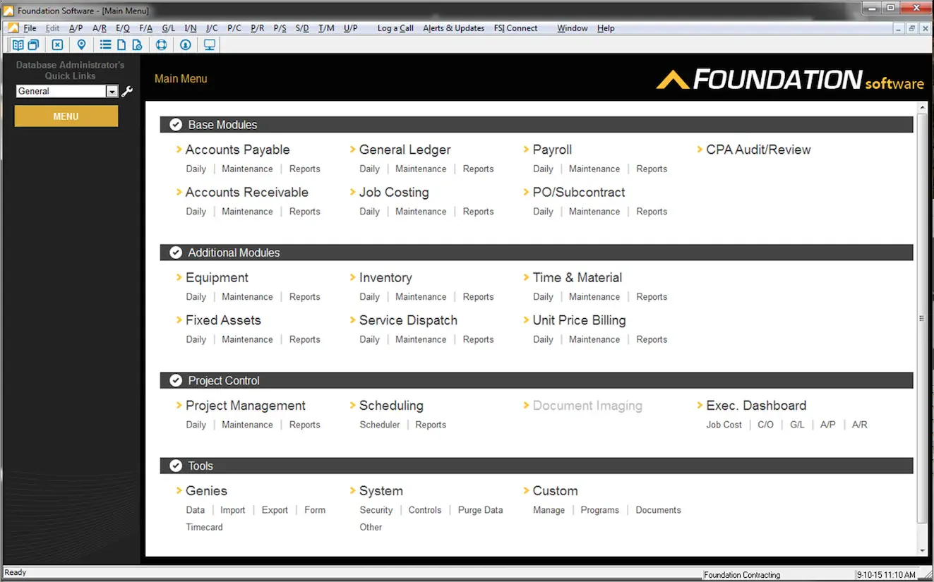 foundation construction accounting software