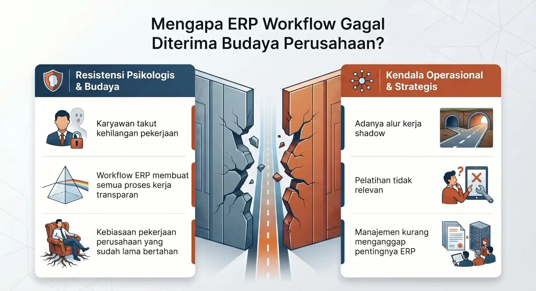 Penyebab ERP workflow gagal diterapkan