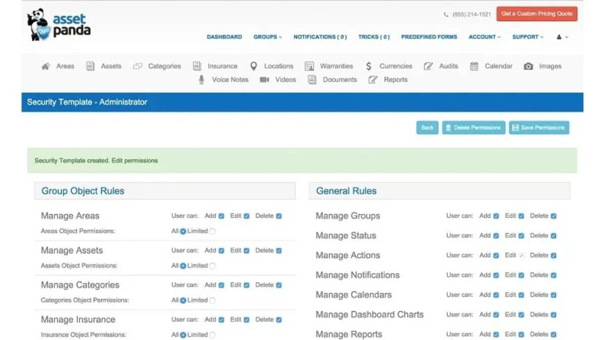 Asset Panda equipment maintenance software