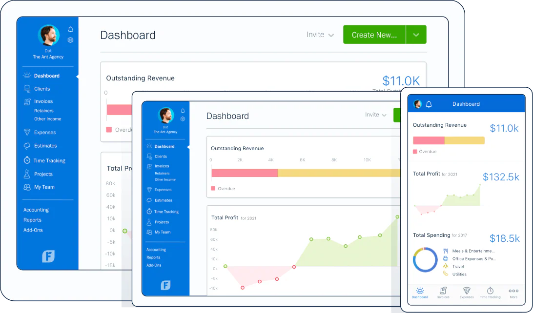 FreshBooks software erp retail accounting