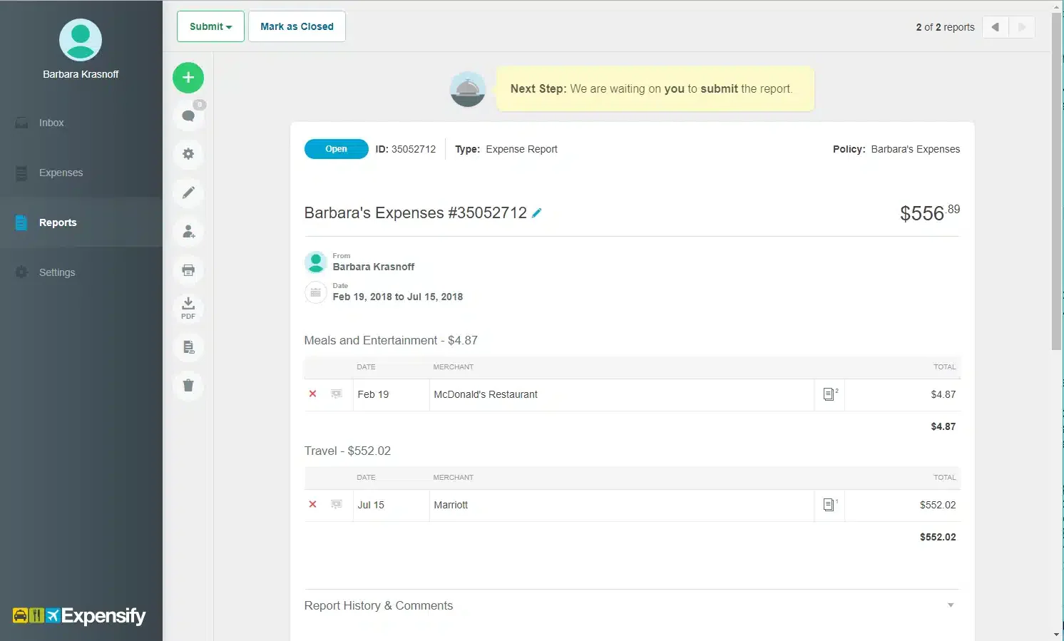 Expensify business expense management software