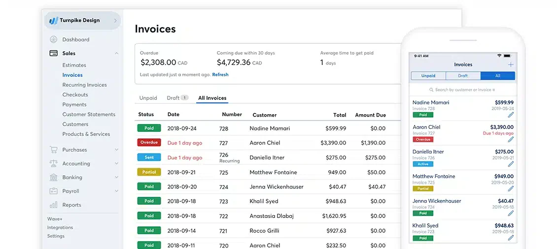 Waves startup accounting software