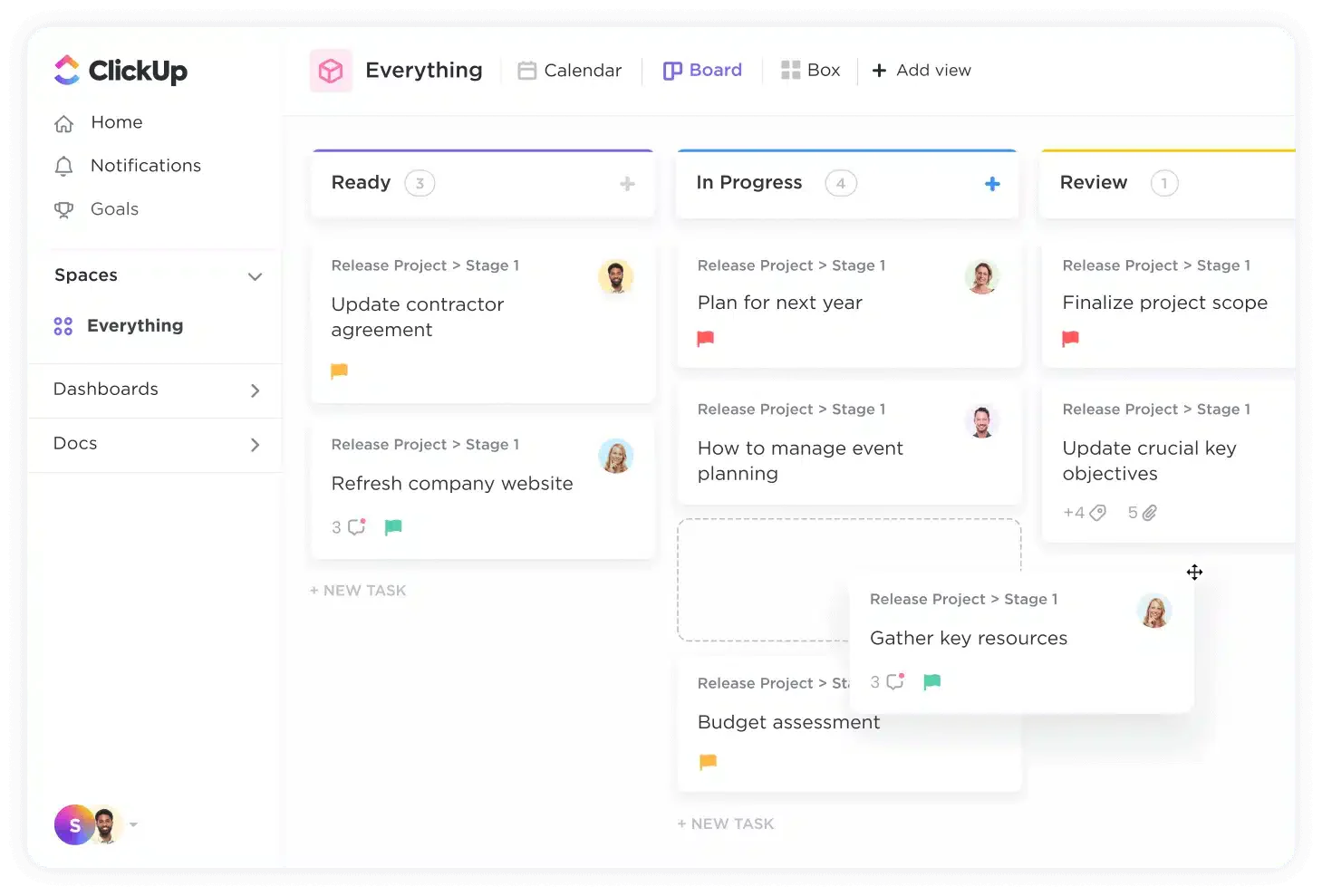 aplikasi pembuat jadwal kerja clickup