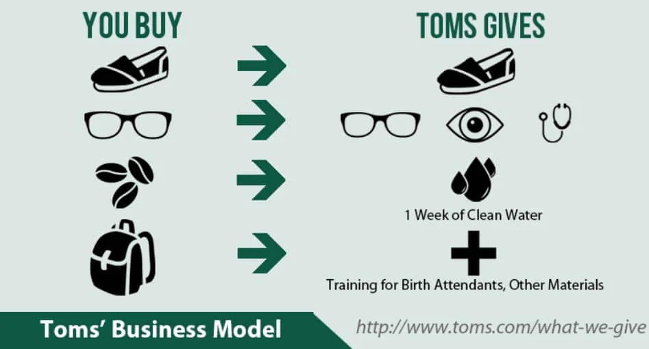 TOMS loyalty program examples 