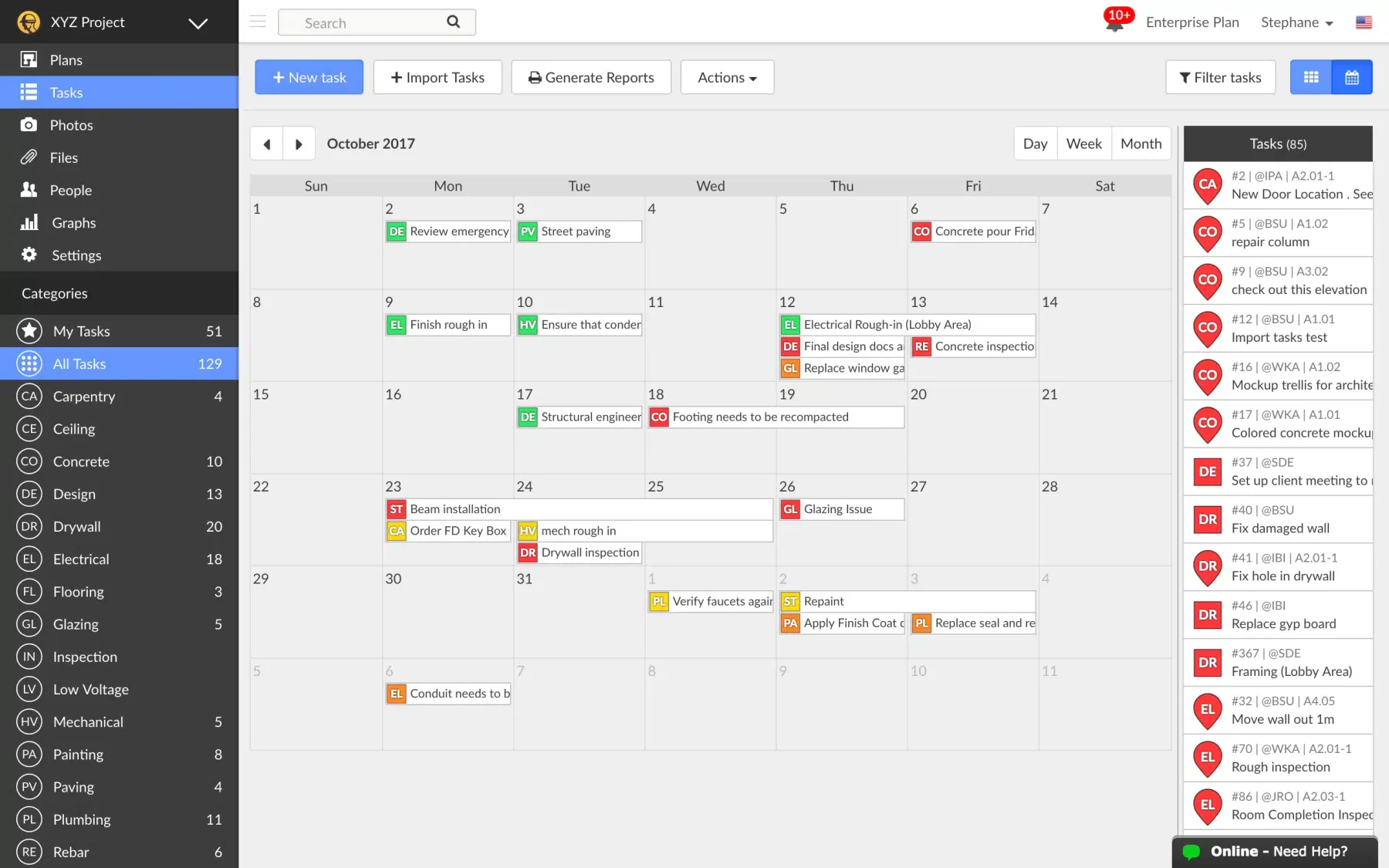 construction scheduling