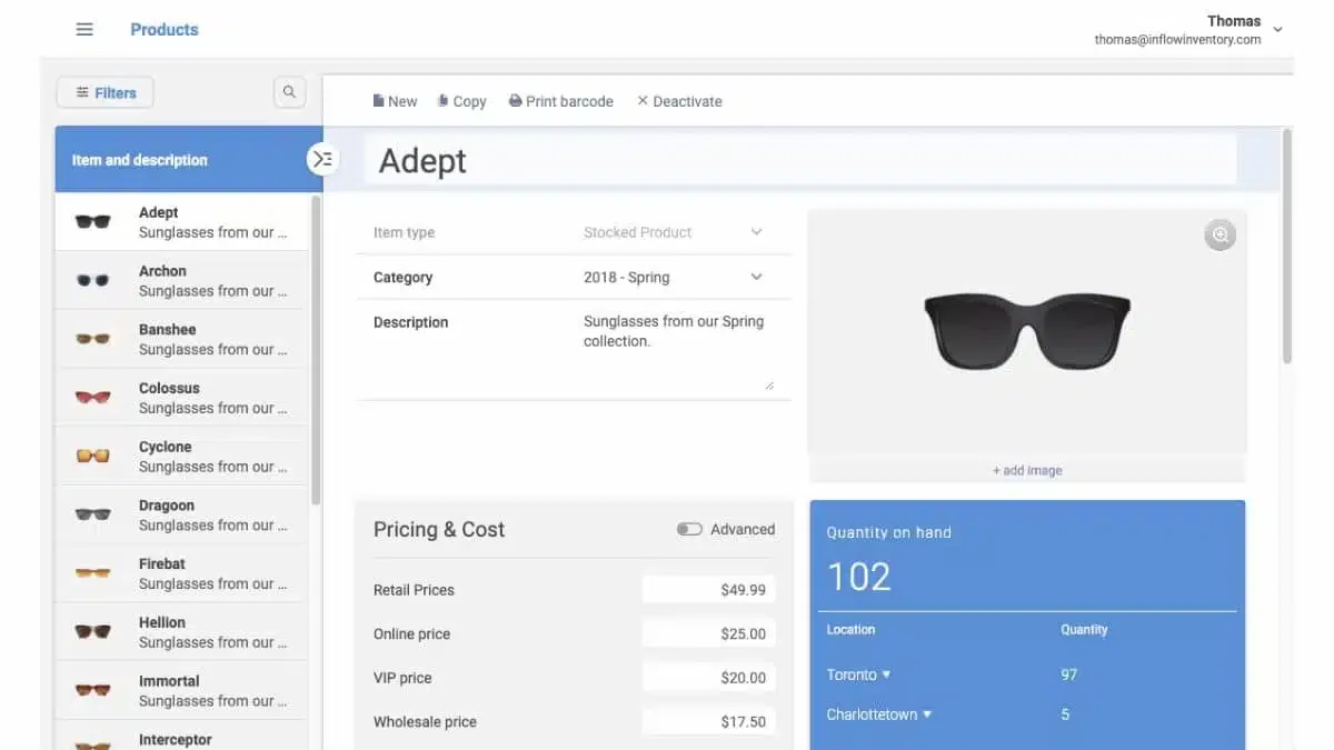 inFlow inventory software