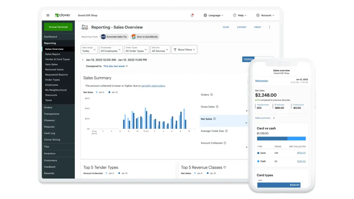 Clover Cloud POS Software