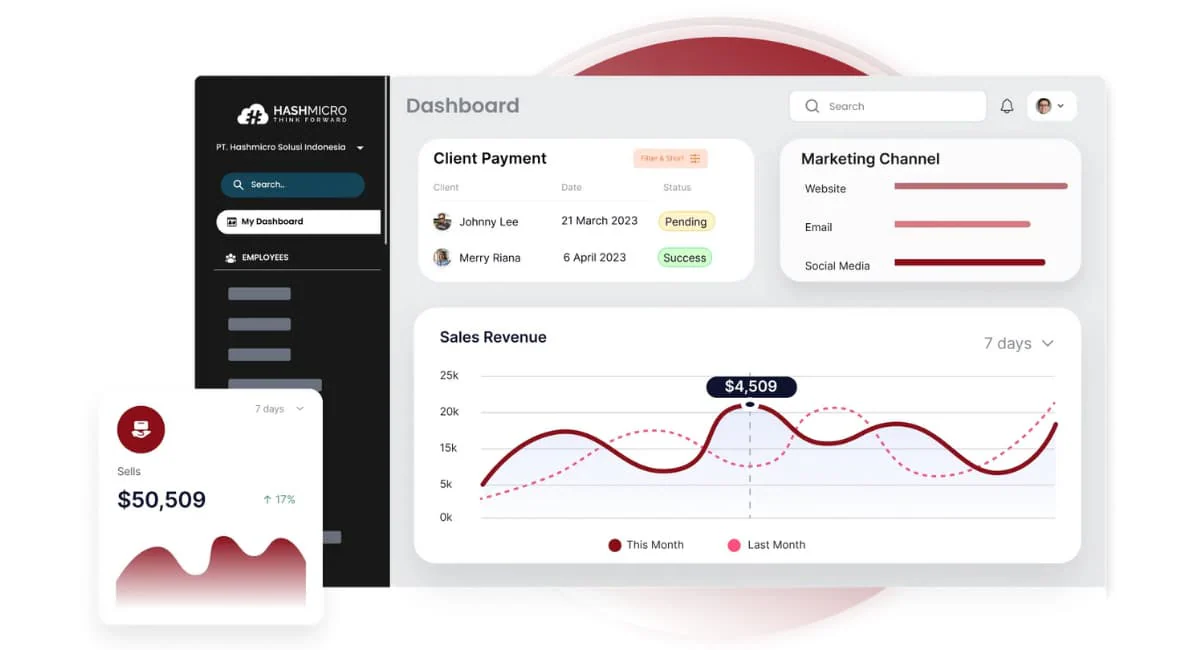 HashMicro client management software