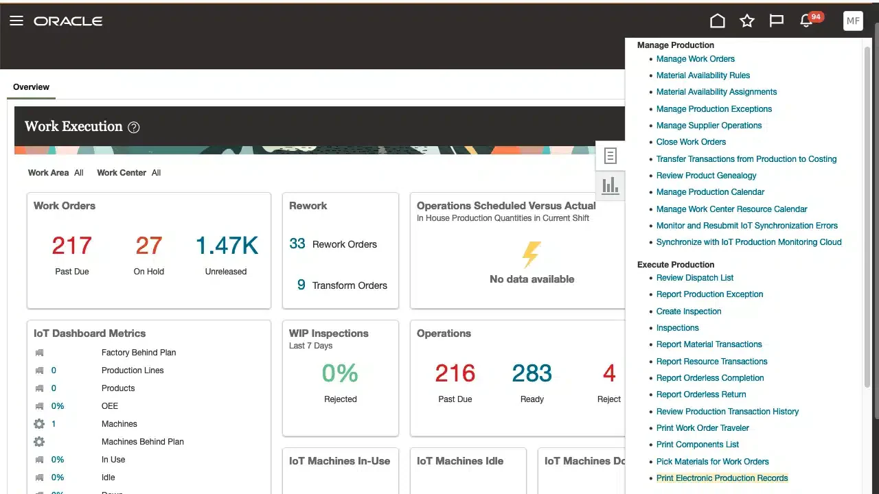 Computerized Maintenance Management System (CMMS) Oracle