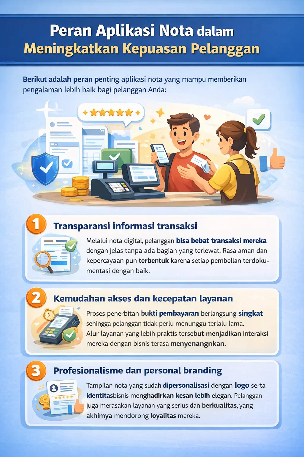 peran aplikasi nota online dalam kepuasan pelanggan