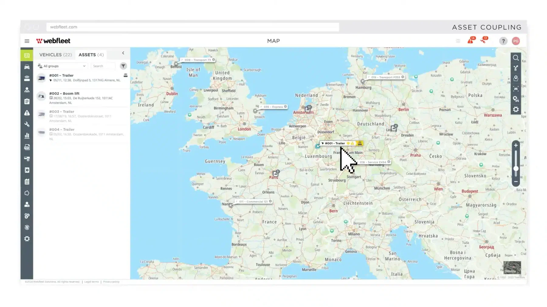 webfleet dashboard