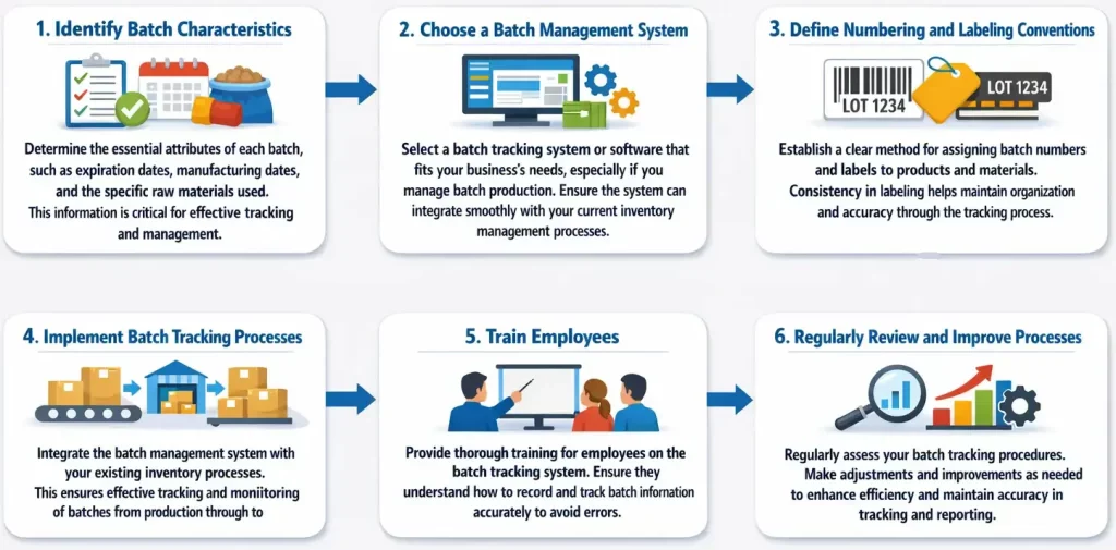 Steps to set up batch tracking
