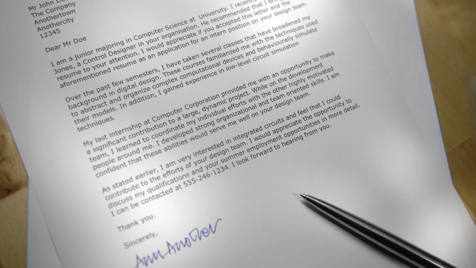 cover letter