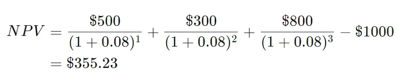 NPV formula