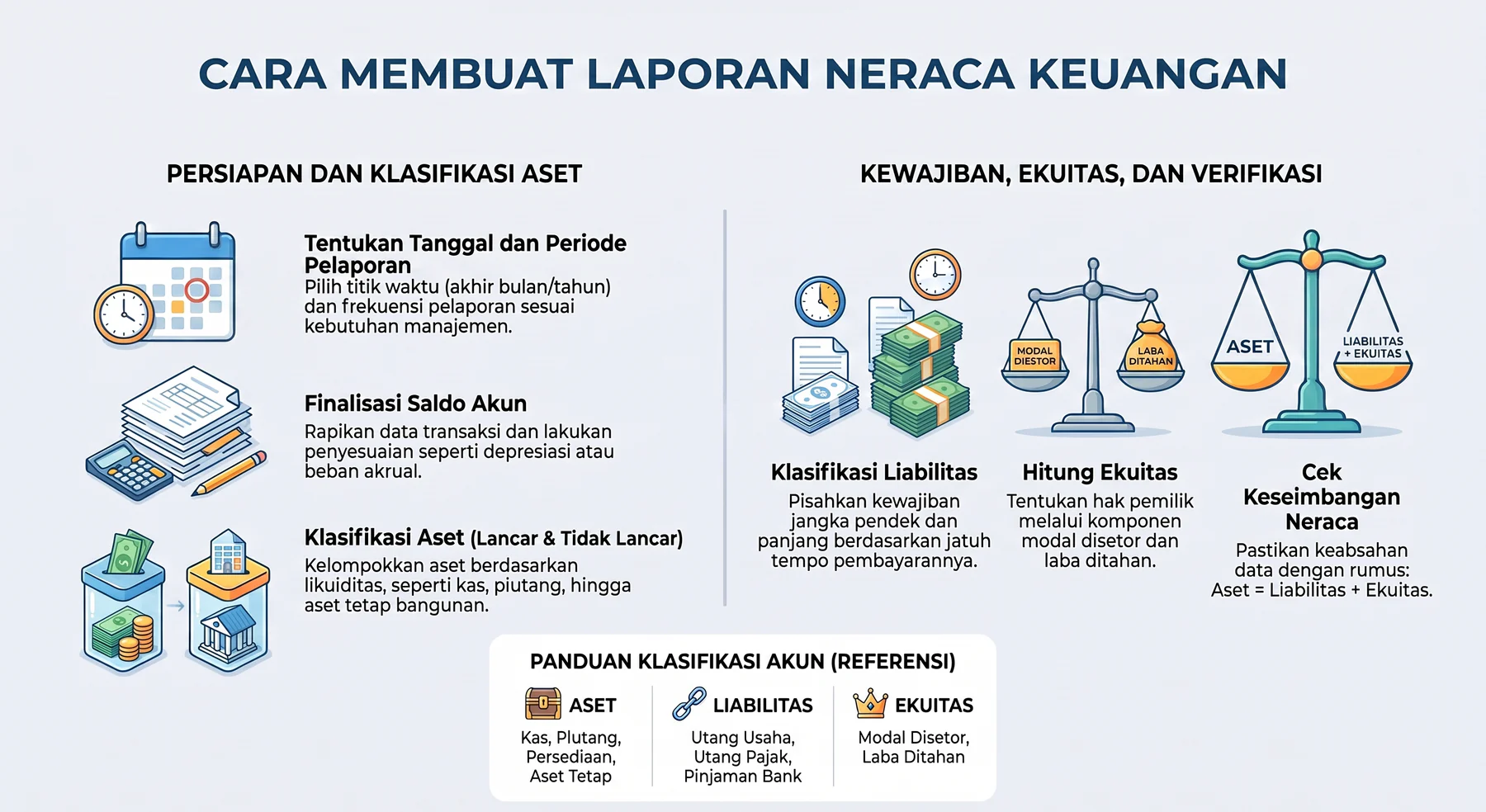 cara membuat laporan neraca keuangan