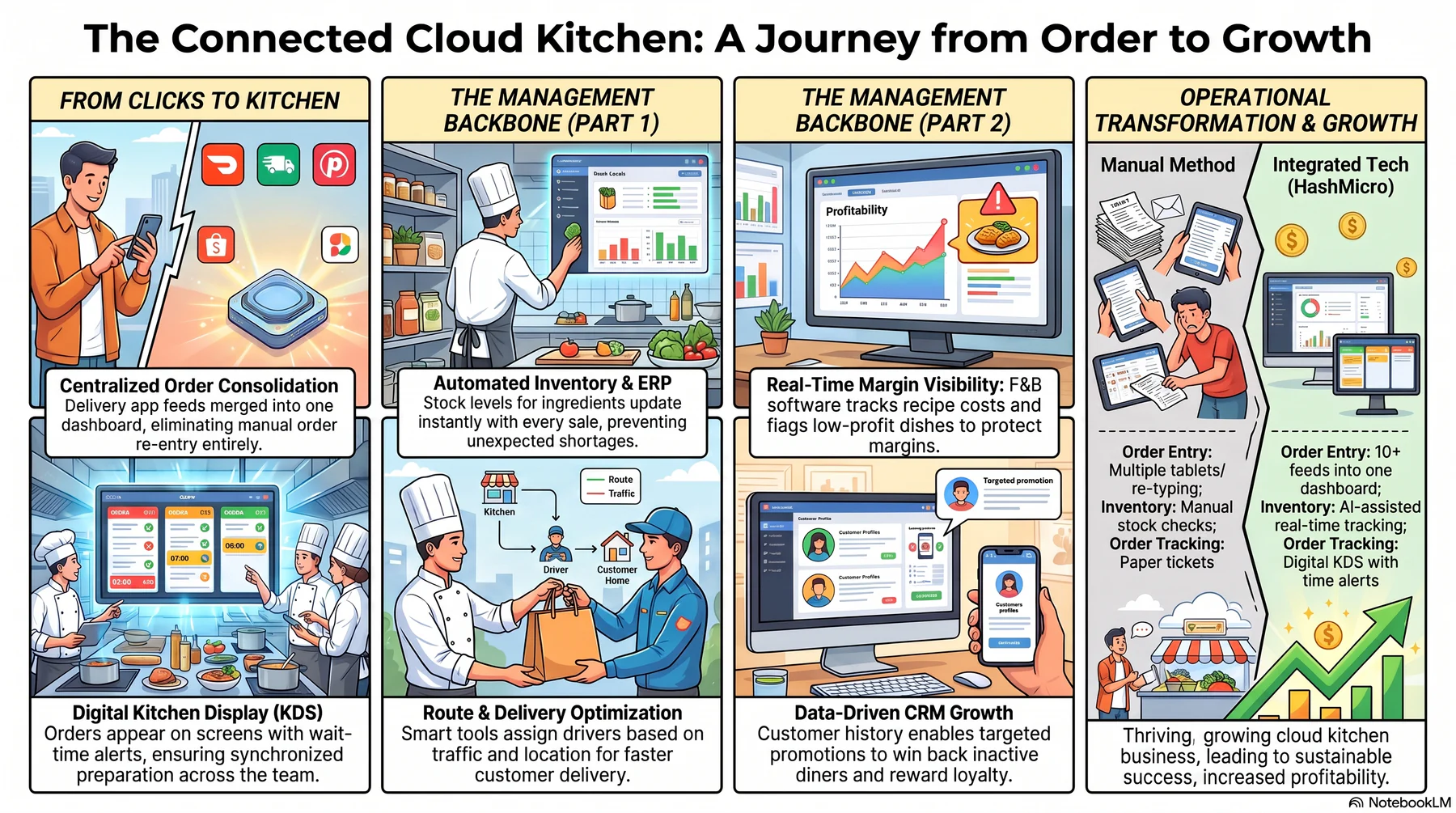connected cloud kitchen business journey