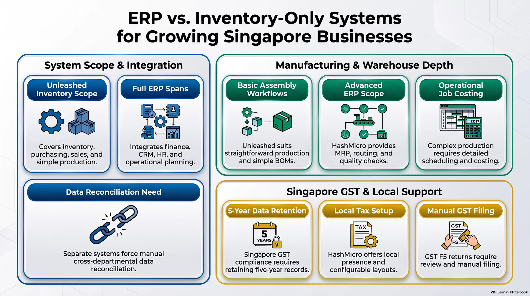 erp vs inventory systems comparison