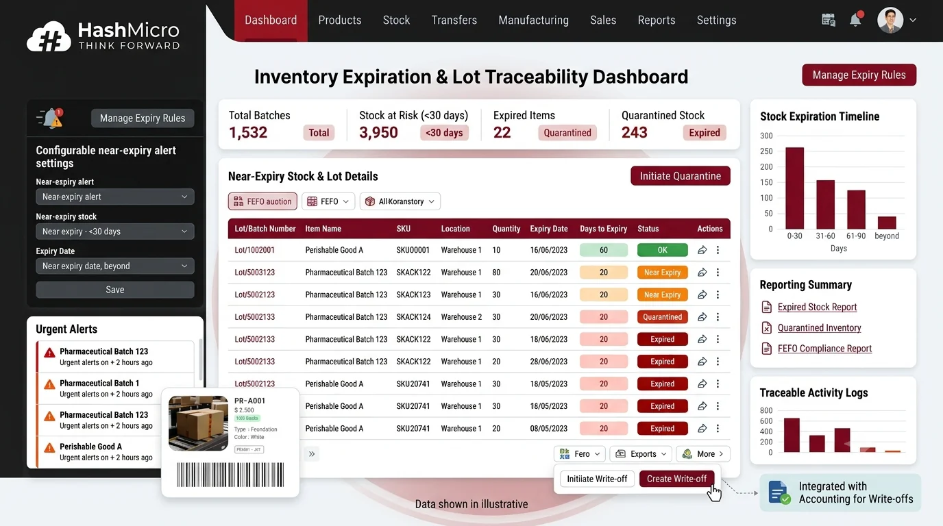 Example of HashMicro inventory system