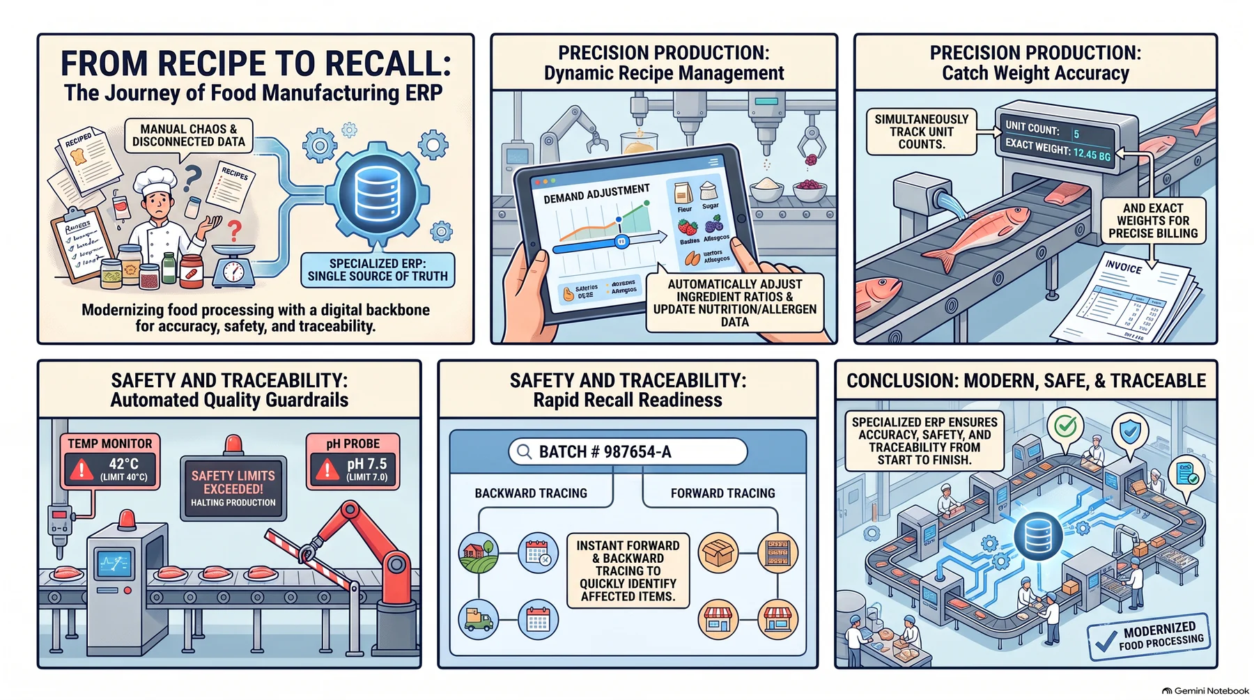 food manufacturing erp journey