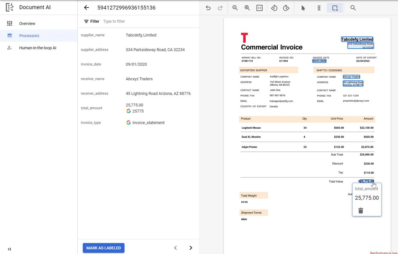 google document ai