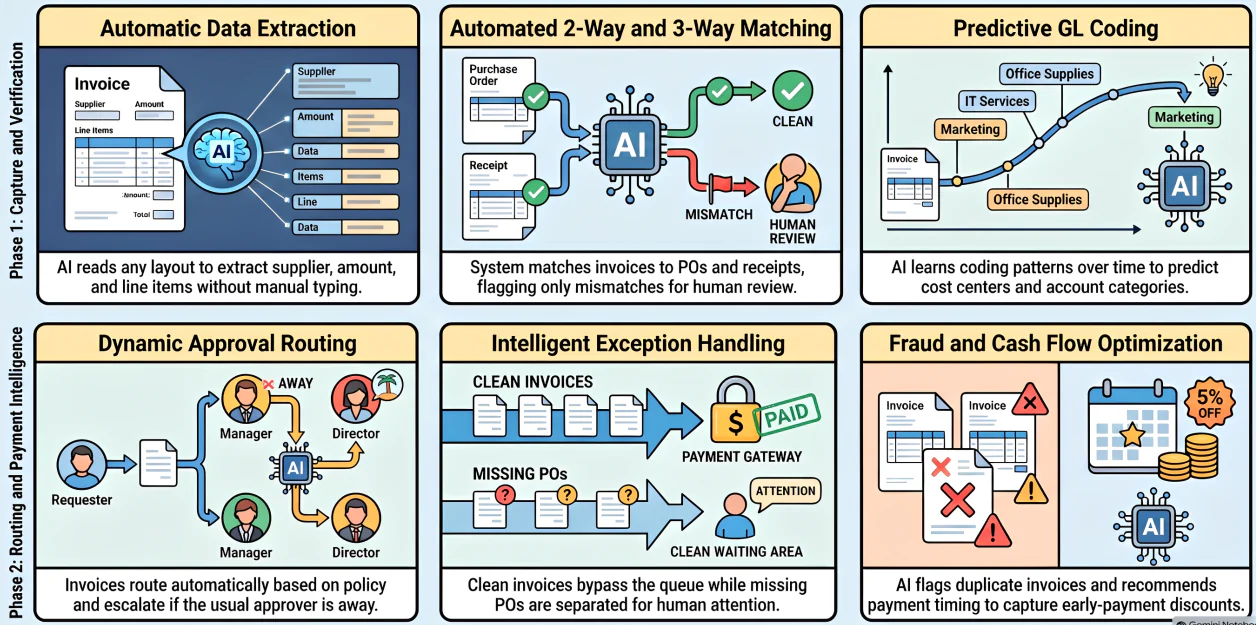 how ai improves the accounts payable workflow