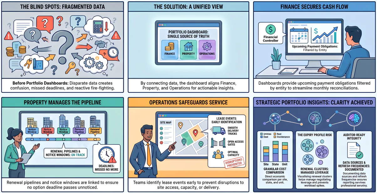 how can portfolio dashboards improve decisions for finance property and operations 2