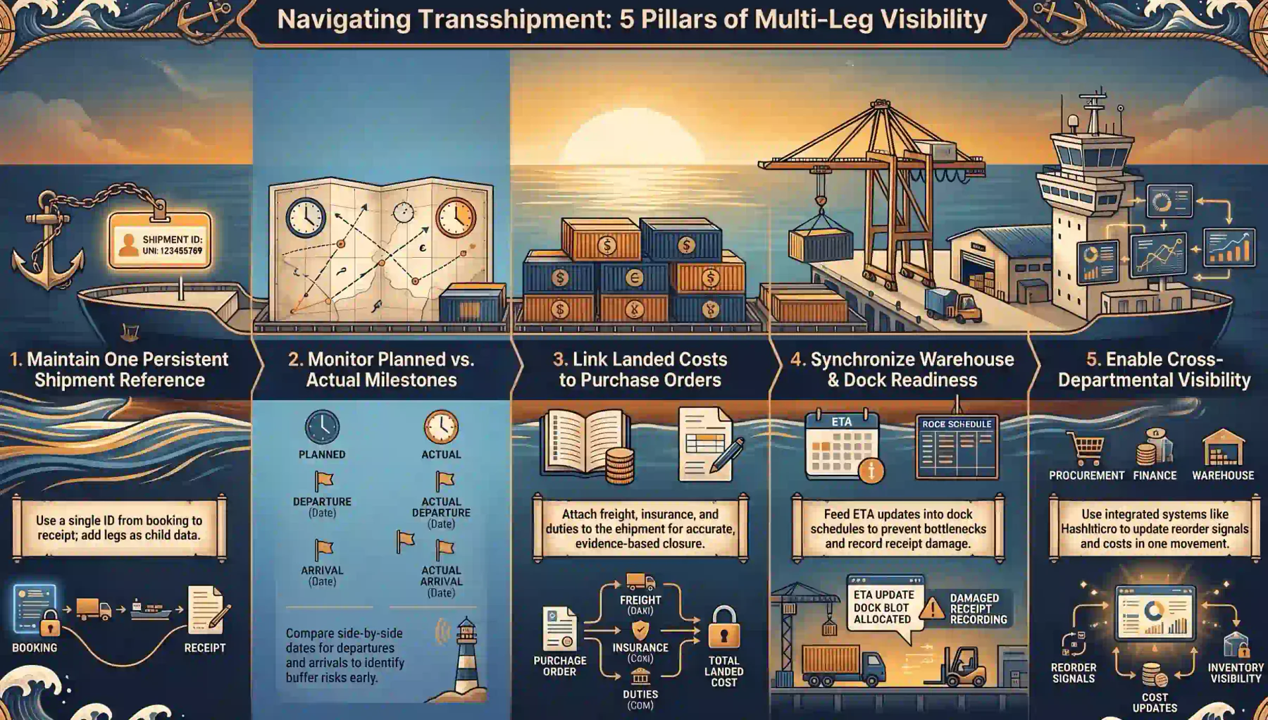 how can you track transshipment across erp and warehouse workflows