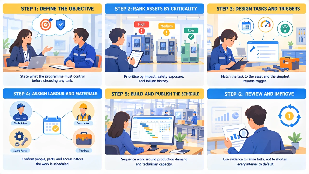 how do you build a preventive maintenance plan in six steps
