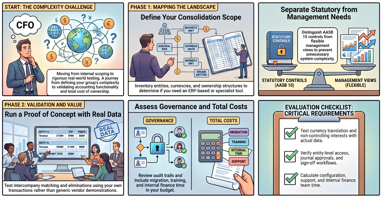 how to choose financial consolidation software