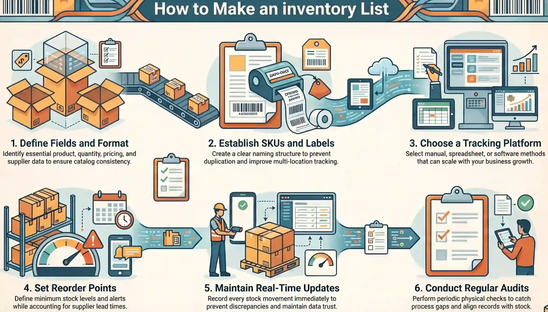 how to create an inventory list