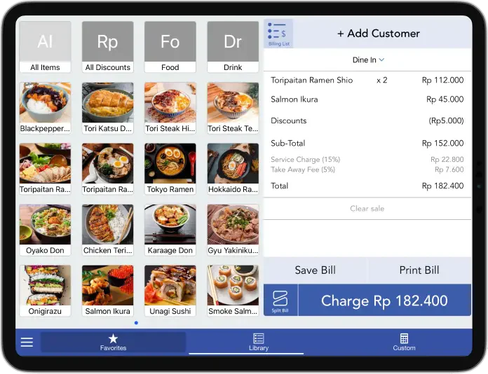 Illustrasi dashboard sistem POS
