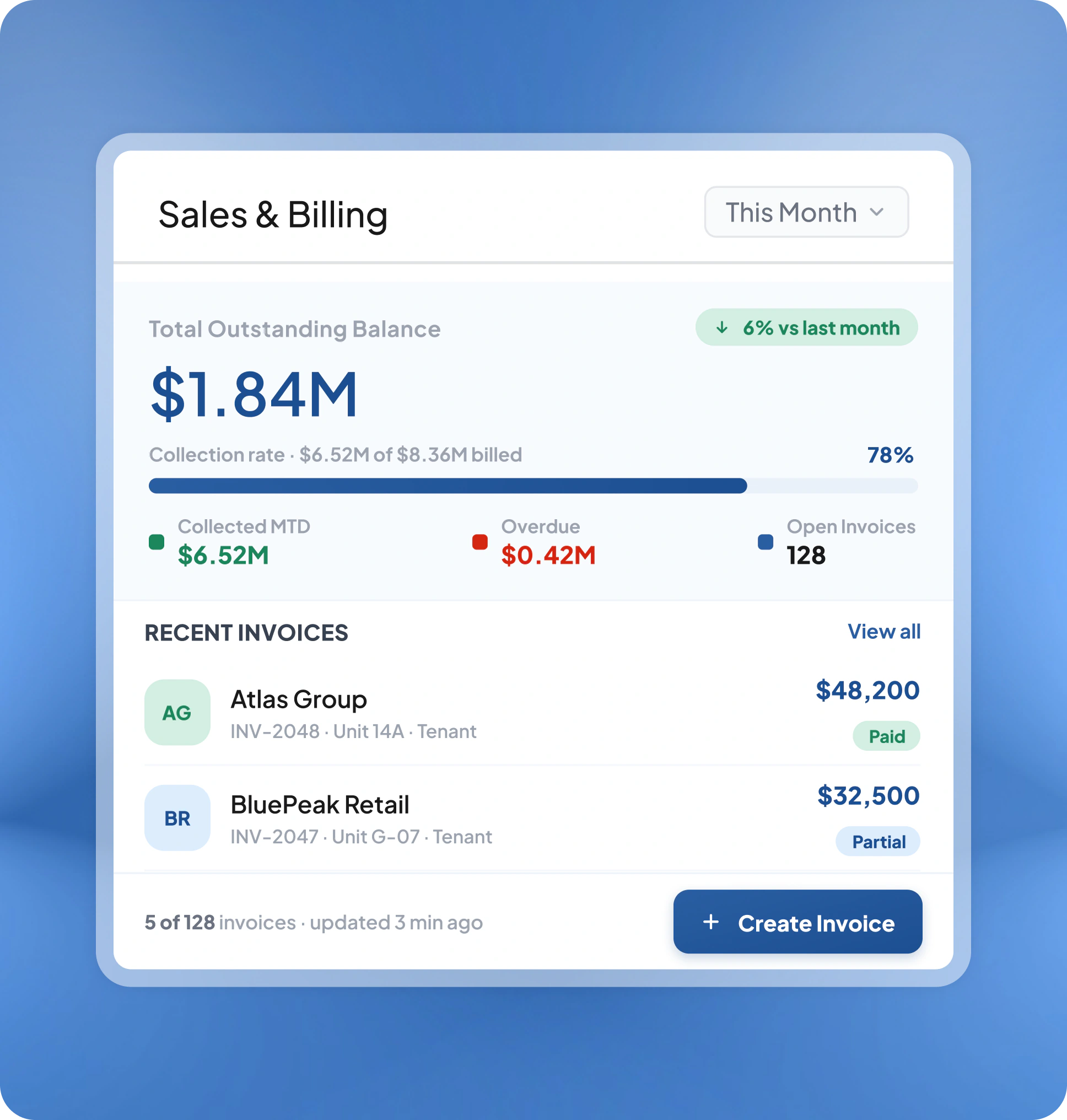 Real Estate ERP Sales & Billing